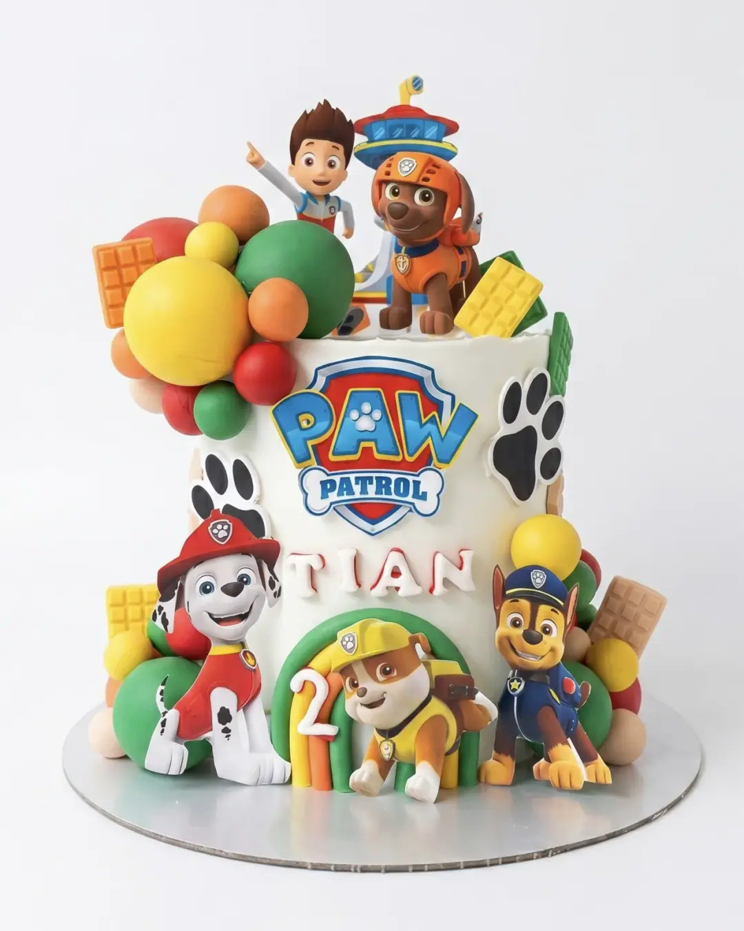 Torte Paw Patrol me gjithë ekipin, tullumbace dhe putra, torte me porosi nga Cakes By Vjollca në Prishtinë